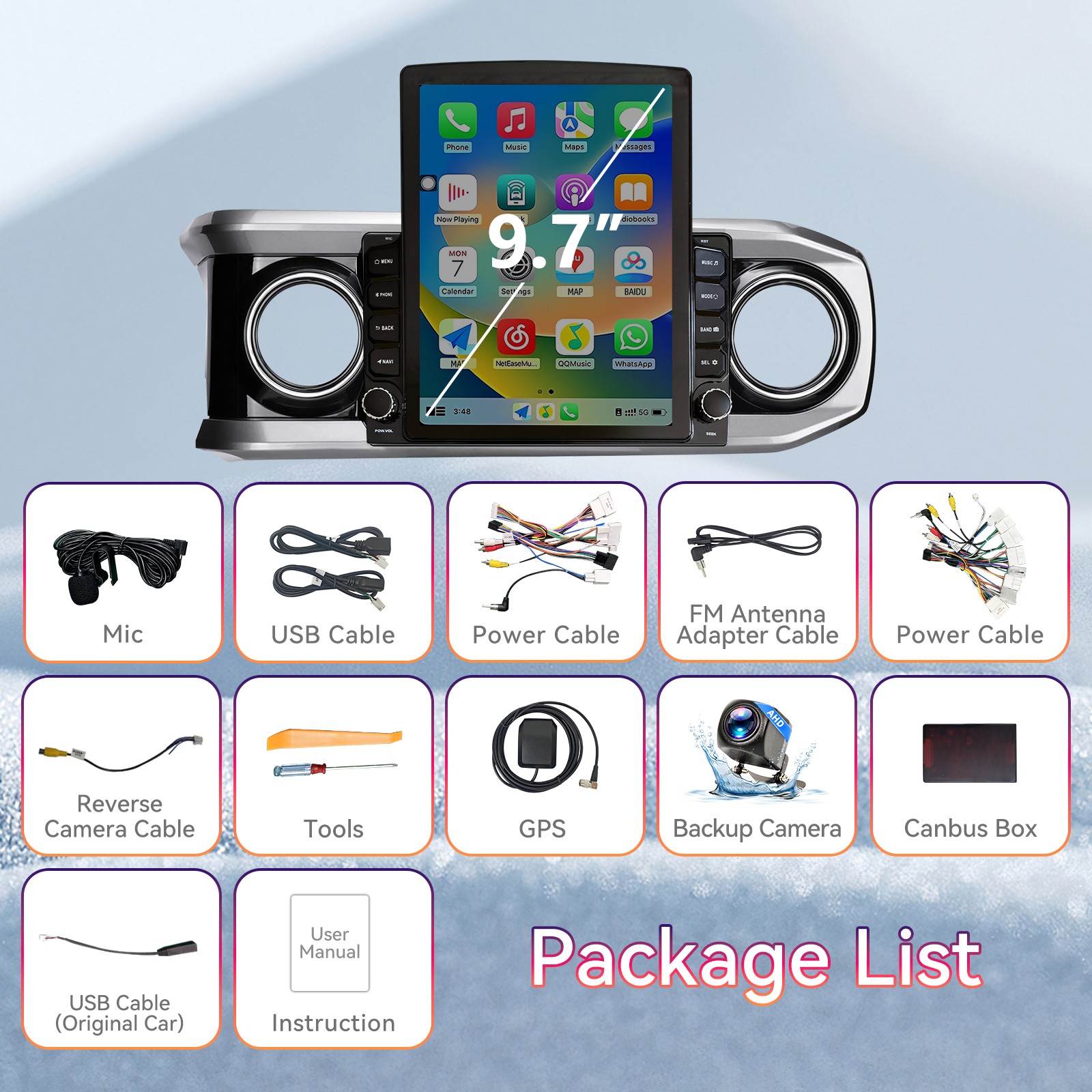 Toyota Tacoma (2016-2021) – Android 13 Car Stereo with GPS & Apple CarPlay