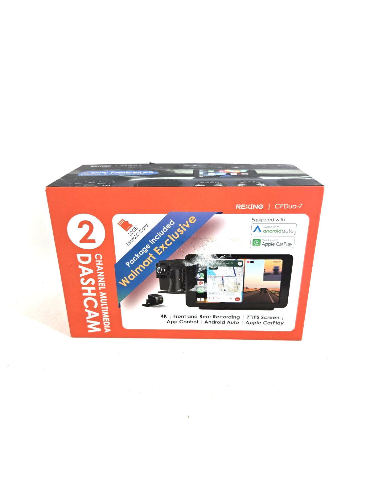 Rexing CPDuo-7 Dash Cam Dual Camera Touch Screen 4K 7″ IPS