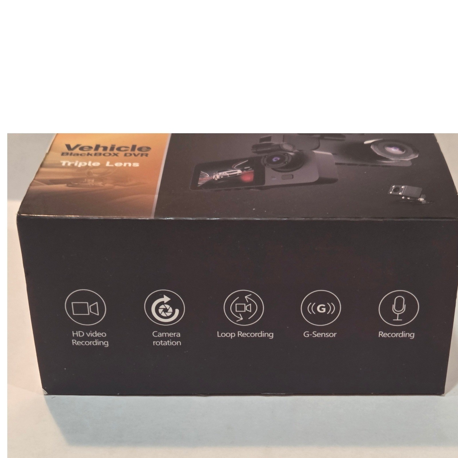 Vehicle BlackBOX DVR Triple Lens Dash Cam Full HD 1080P 2.0″ LCD G-Sensor New