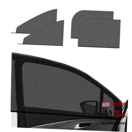 4 PCS Car Window Shades, Stretchy Mesh Front Rear Side 4 PCS (Front & Rear) SUV