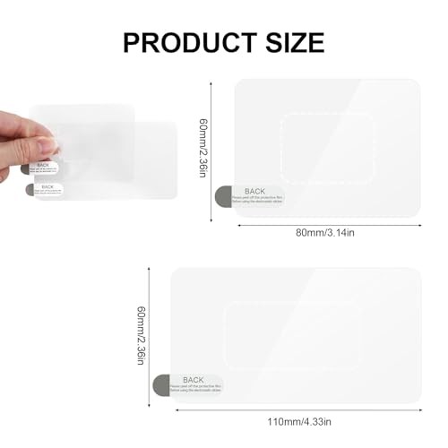 8PCS Windshield Electrostatic Film for Dash Cam, Premium Adhesive Reflective