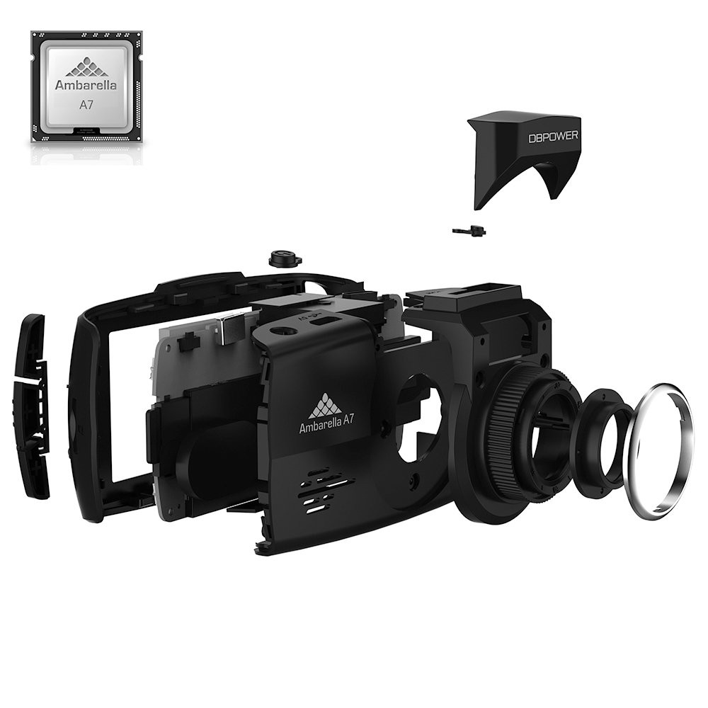 DBPOWER 2K FHD DVR Dash Cam, 23041296 2.7″ LCD 170° Wide Angle Car Video
