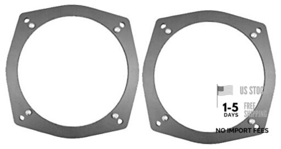 Front or Rear 6 1/2″ 6.5″ Speaker Adapter Spacer Rings Fits 2002-2007