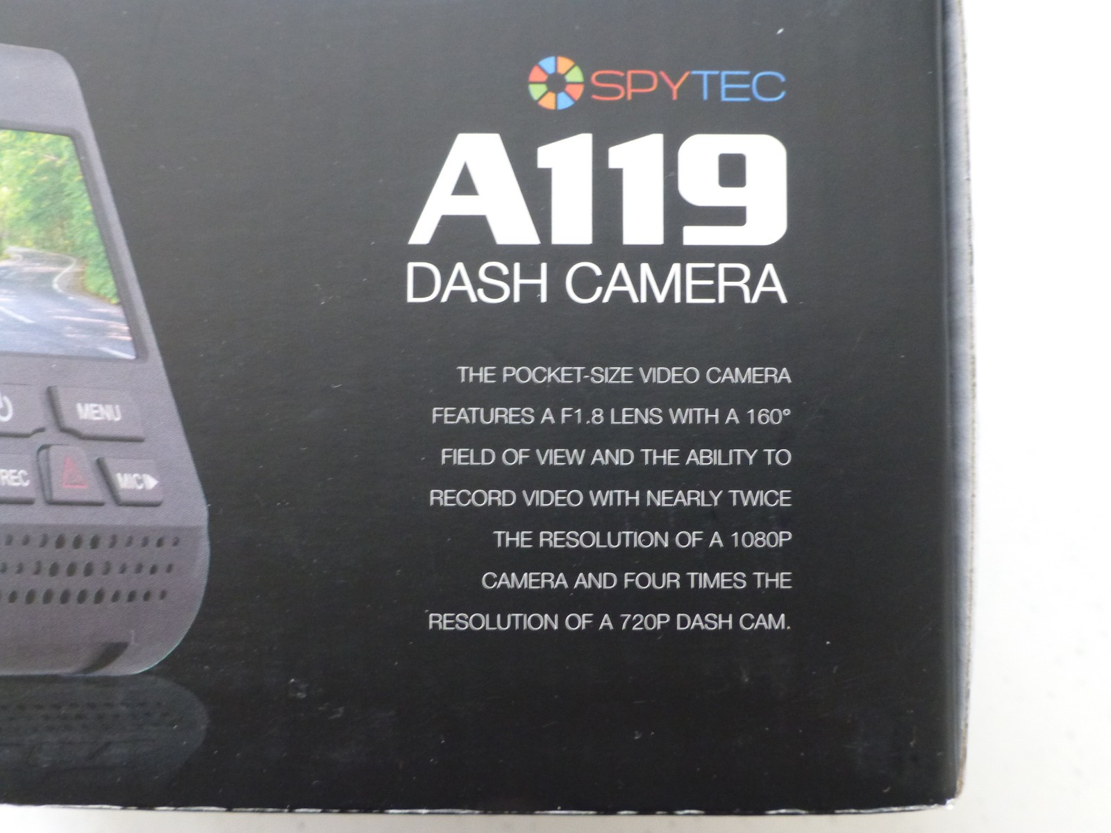 SpyTec A119 Version 2 (V2) Car Dash 60 FPS 1440p Camera with GPS Logger Mount