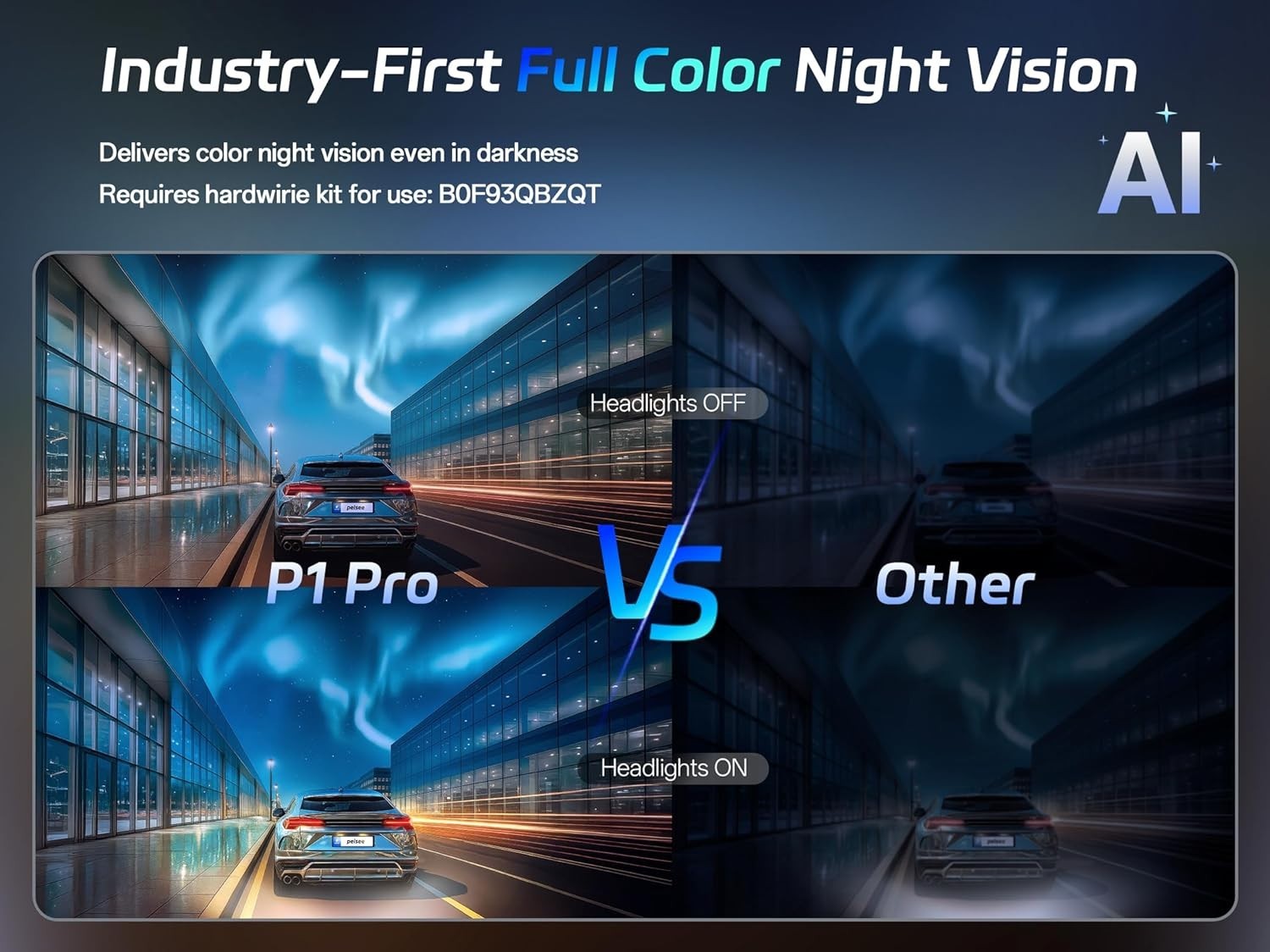HDR WDR Dash Cam System with ADAS, GPS, WiFi, Voice Control