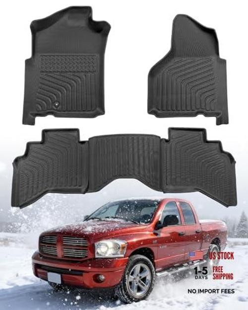 Car Floor Mats for Dodge Ram: 1500 2002-2008 Quad Cab & for Ram 2500/3500 2003