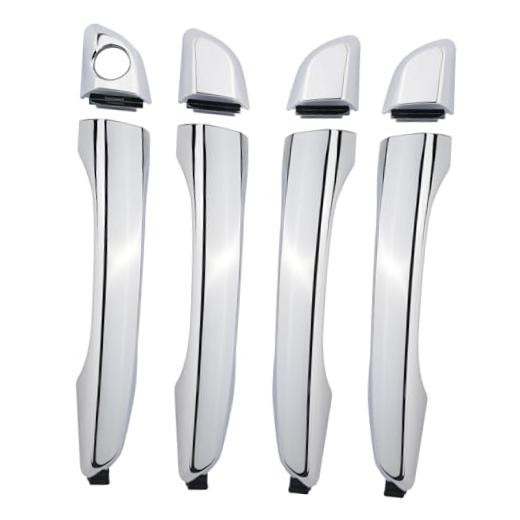 Chrome Exterior Door Handles, 4PCS Front Rear Left Driver Right Chrome-4PCS
