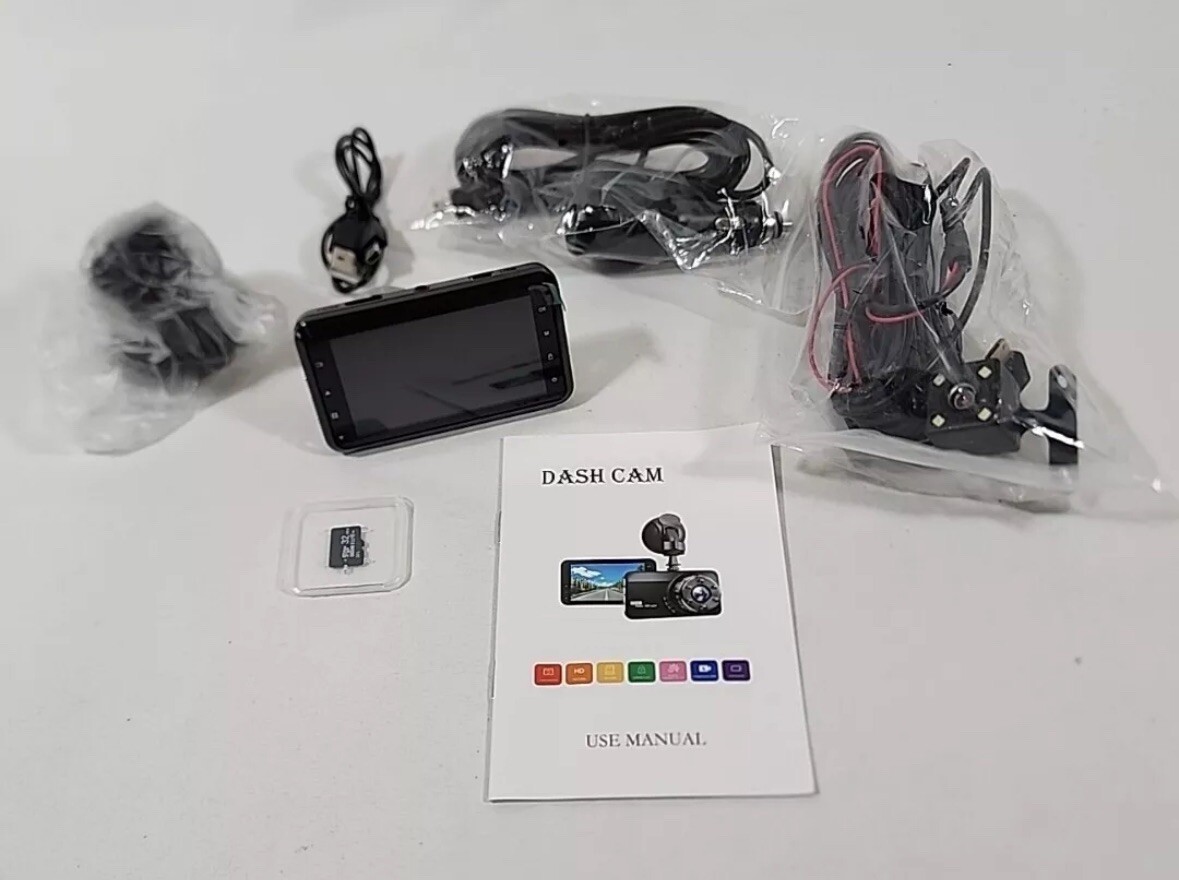Ajvvf Dash Cam Front and Rear for Cars Front Full HD 1080P FREE SHIP