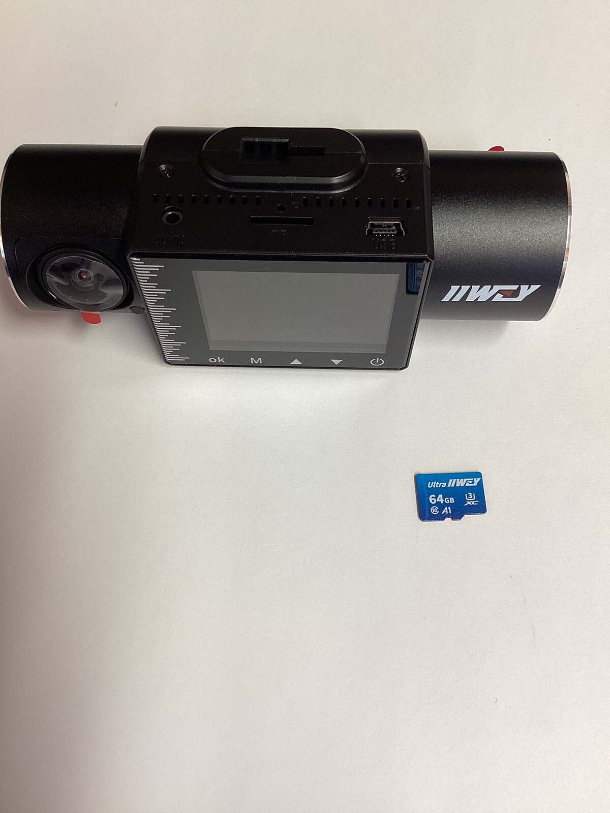 iiWey Dash Cam Front Rear and Inside 1080P Three Channels