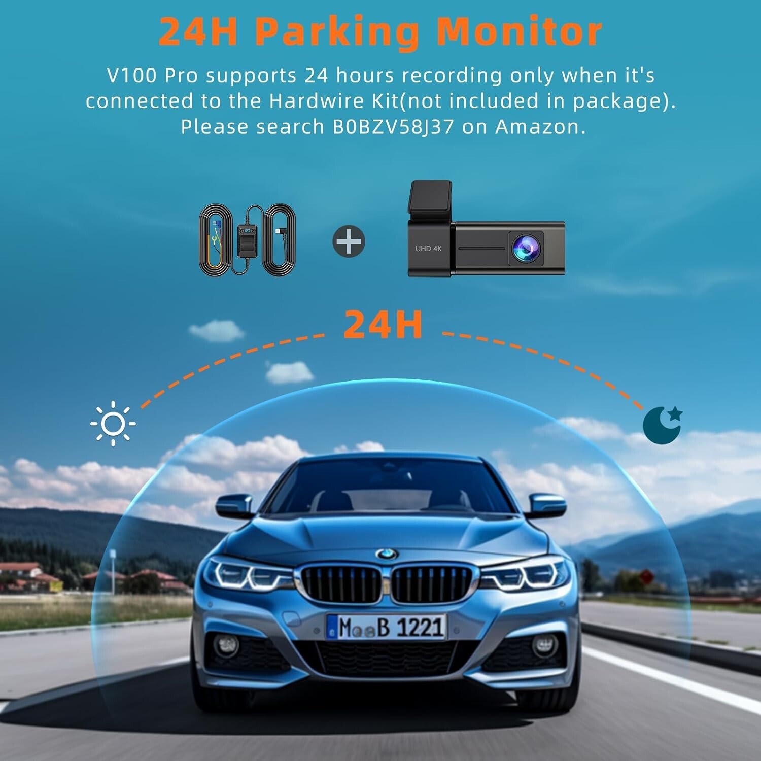 Dash Cam 4K WiFi Front Dash Camera for Cars, E-YEEGER Car Camera Mini Dashcams w