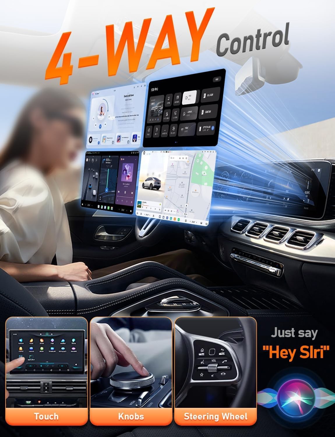 2in1 Wireless CarPlay Adapter and Android Auto, Mini Aluminium CarPlay Adapte…