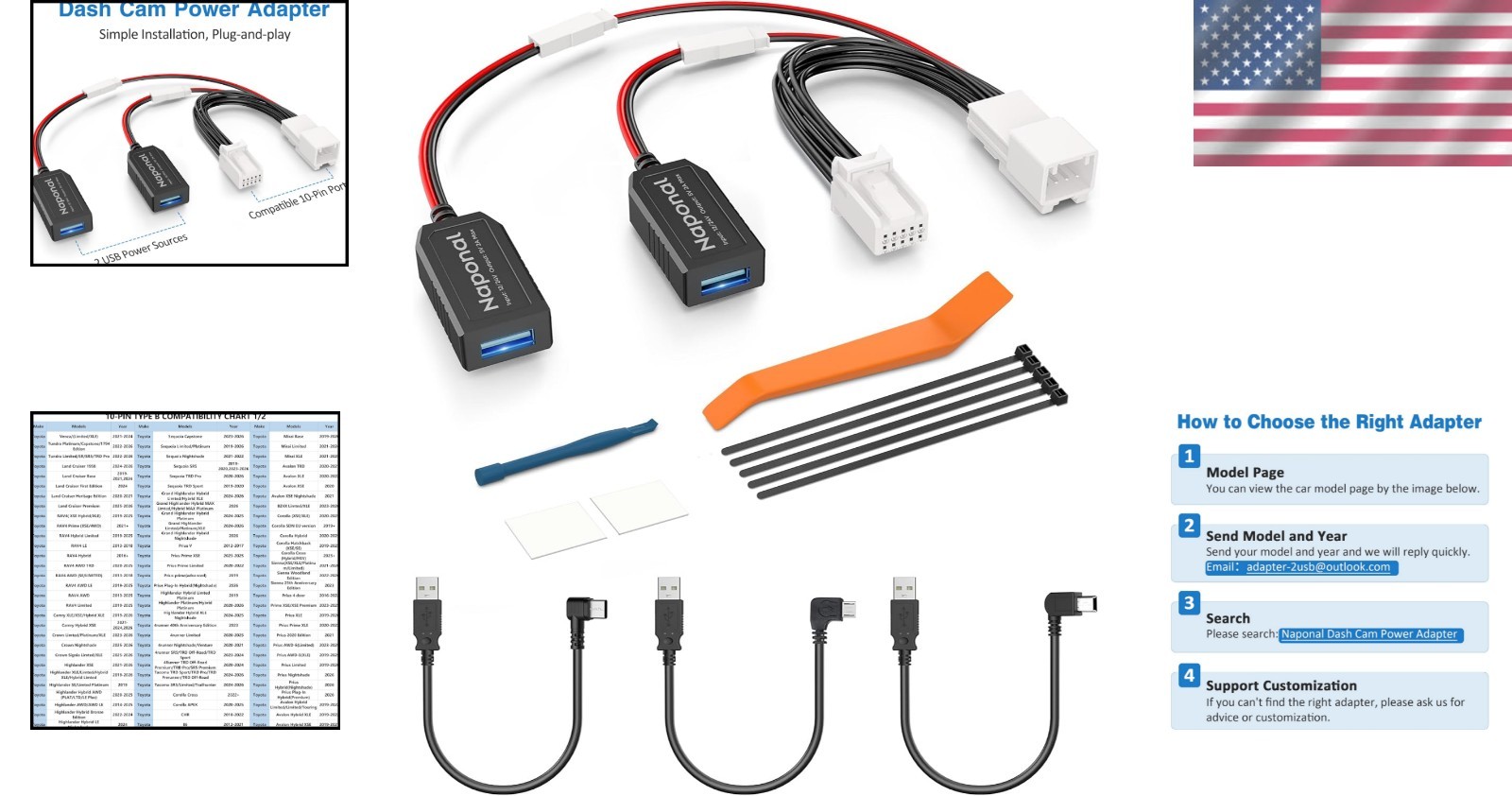 Hidden Dashcam Power Supply for Auto-Dimming Mirror