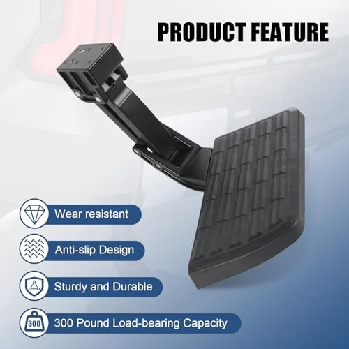 Rear Bed Step Compatible with 2009-2018 Dodge Ram 1500 10-18 Ram 2500 3500
