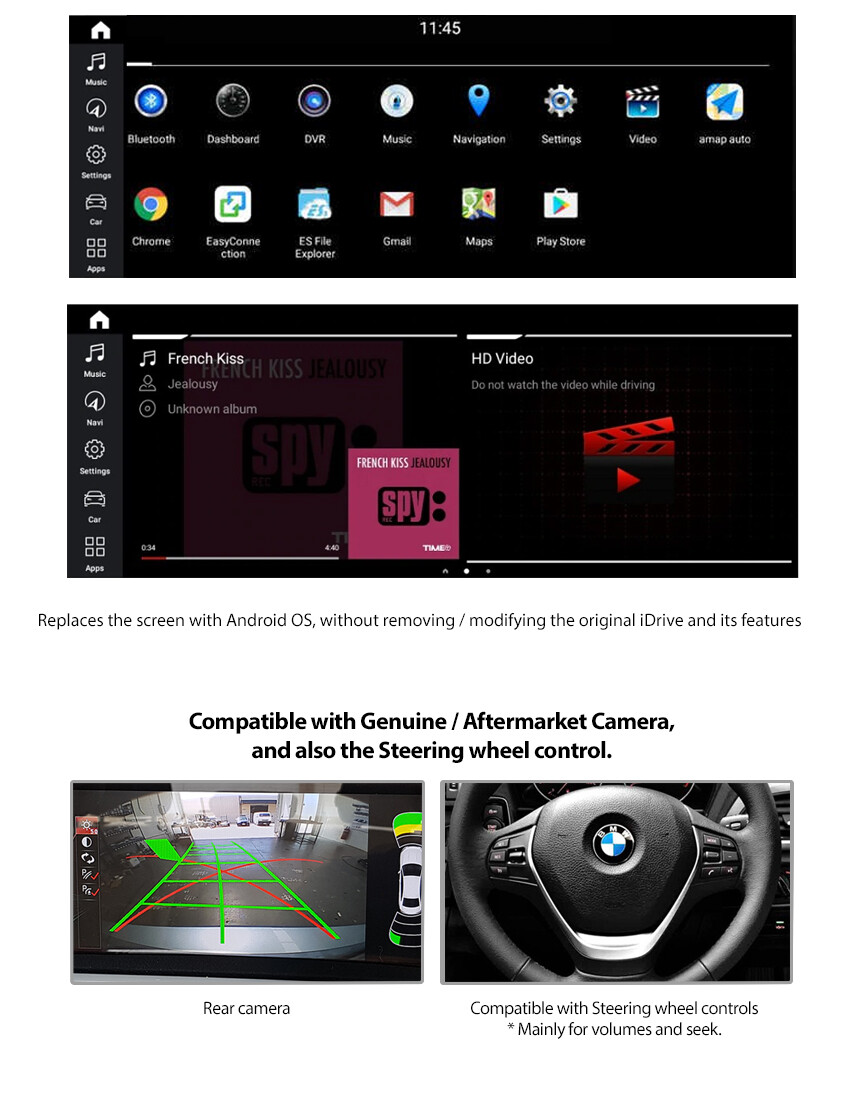 BMW E84 X1 – 10.2″ Android 10 Touch Display + CarPlay & Android Auto