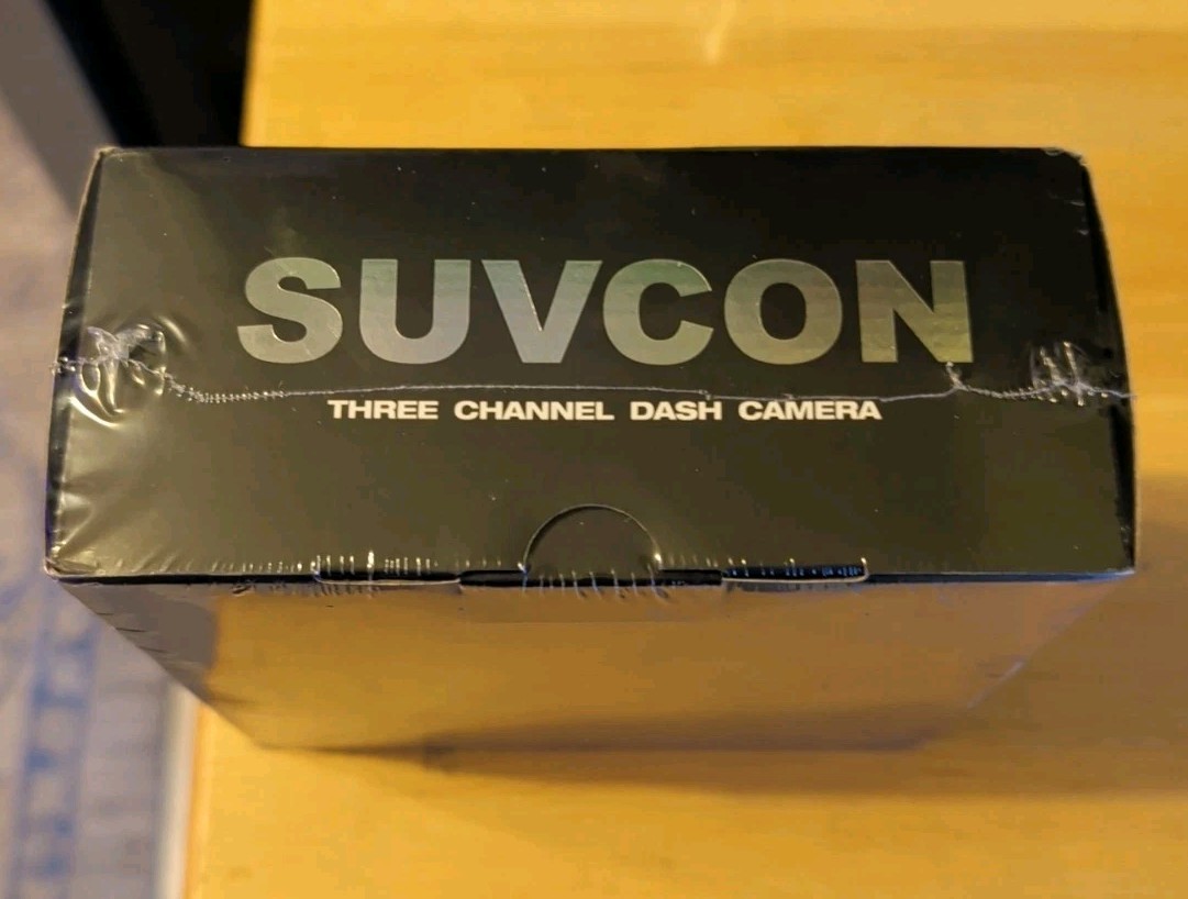 Suvcon Three Channel 1080P Dash Camera, Black, New