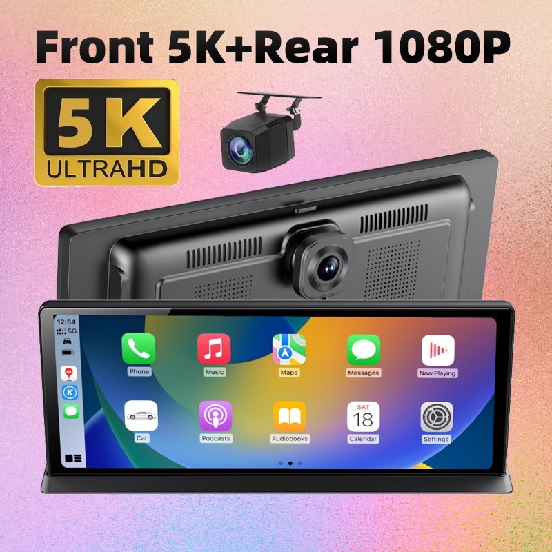 11.3in 5K Car Stereo Dash Cam Wireless For Apple Carplay Android Auto W/Camera