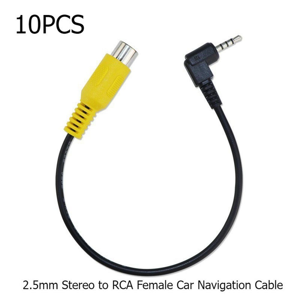 2.5mm Stereo Male to RCA Female Audio Video Cable for Car Navigation System