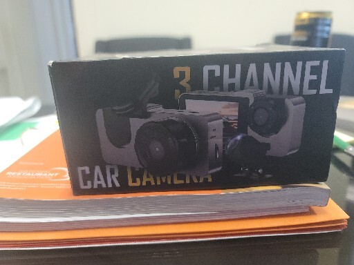 Topvelo Q1 3 Channel 1080p Dash Car Cam Front & Rear