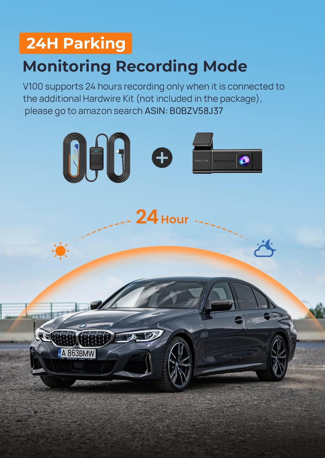 Dash Cam, 2.5K WiFi Dash Camera for Cars, Mini Dashcam with App, Front Car Ca…