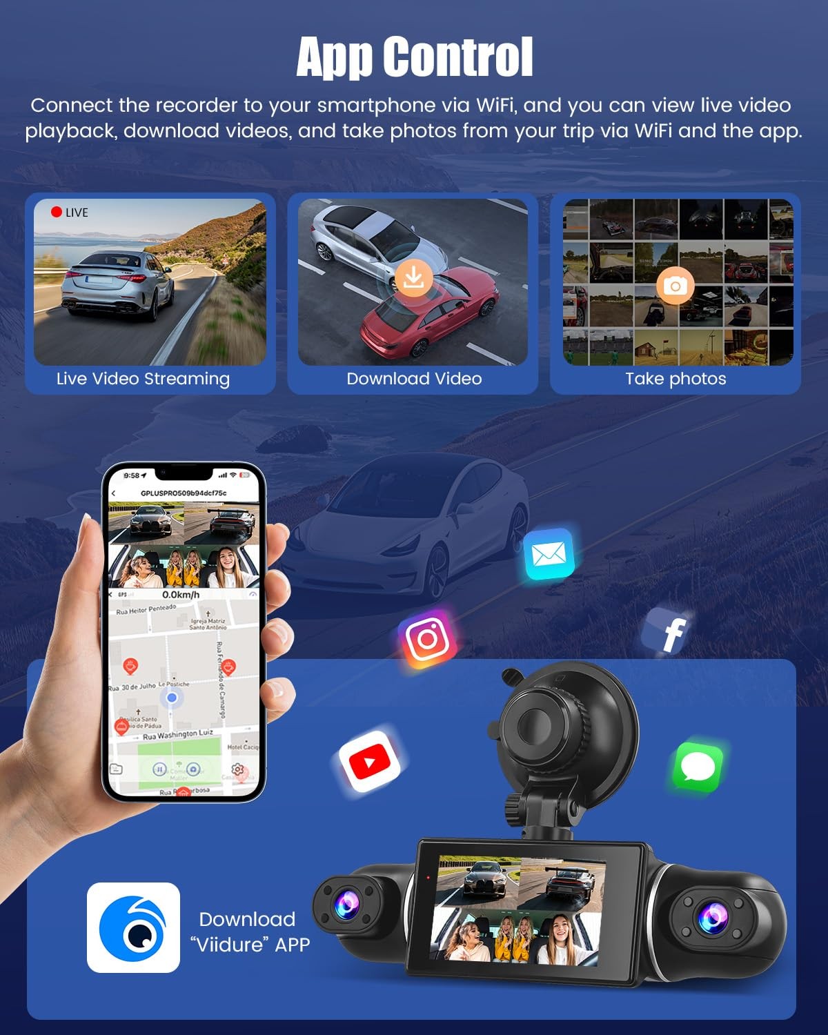 360° Dash Cam Front Rear Right Left 4 Channel Dash Camera FHD 2K+1080Px3 for …