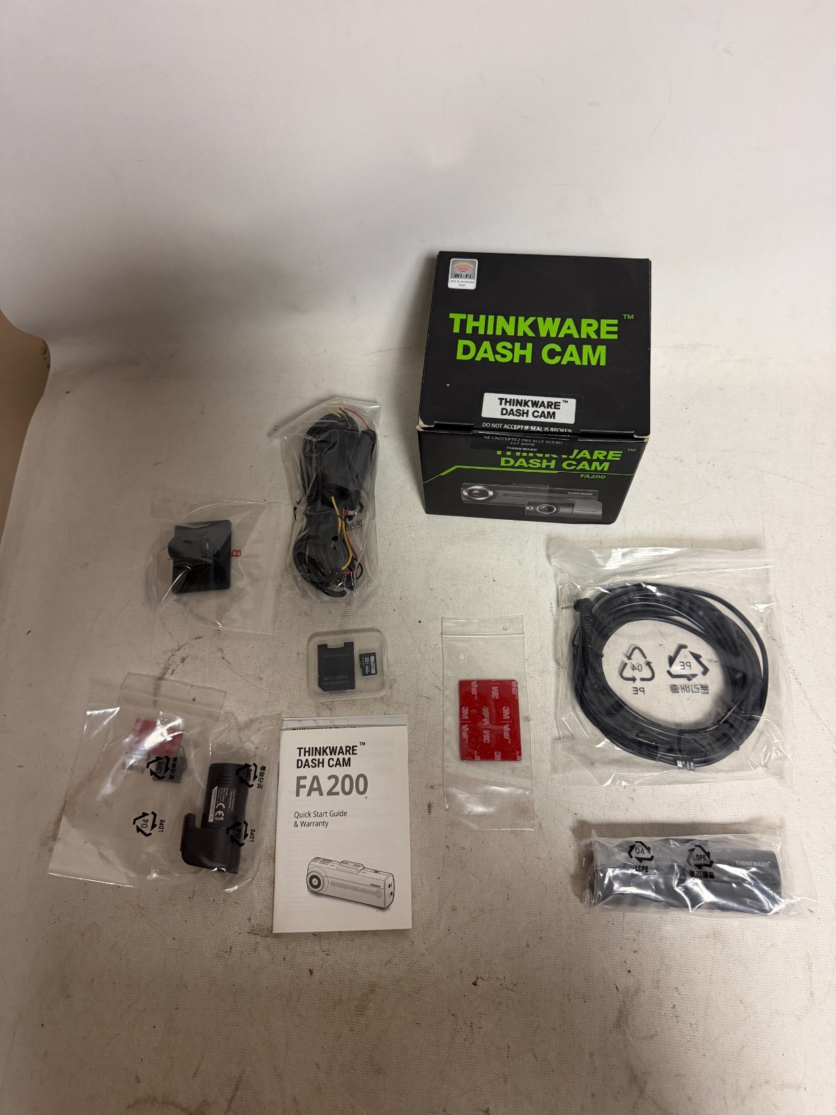 THINKWARE FA200 Front Dash Cam Dashcam w/ 16GB Memory Card- Black
