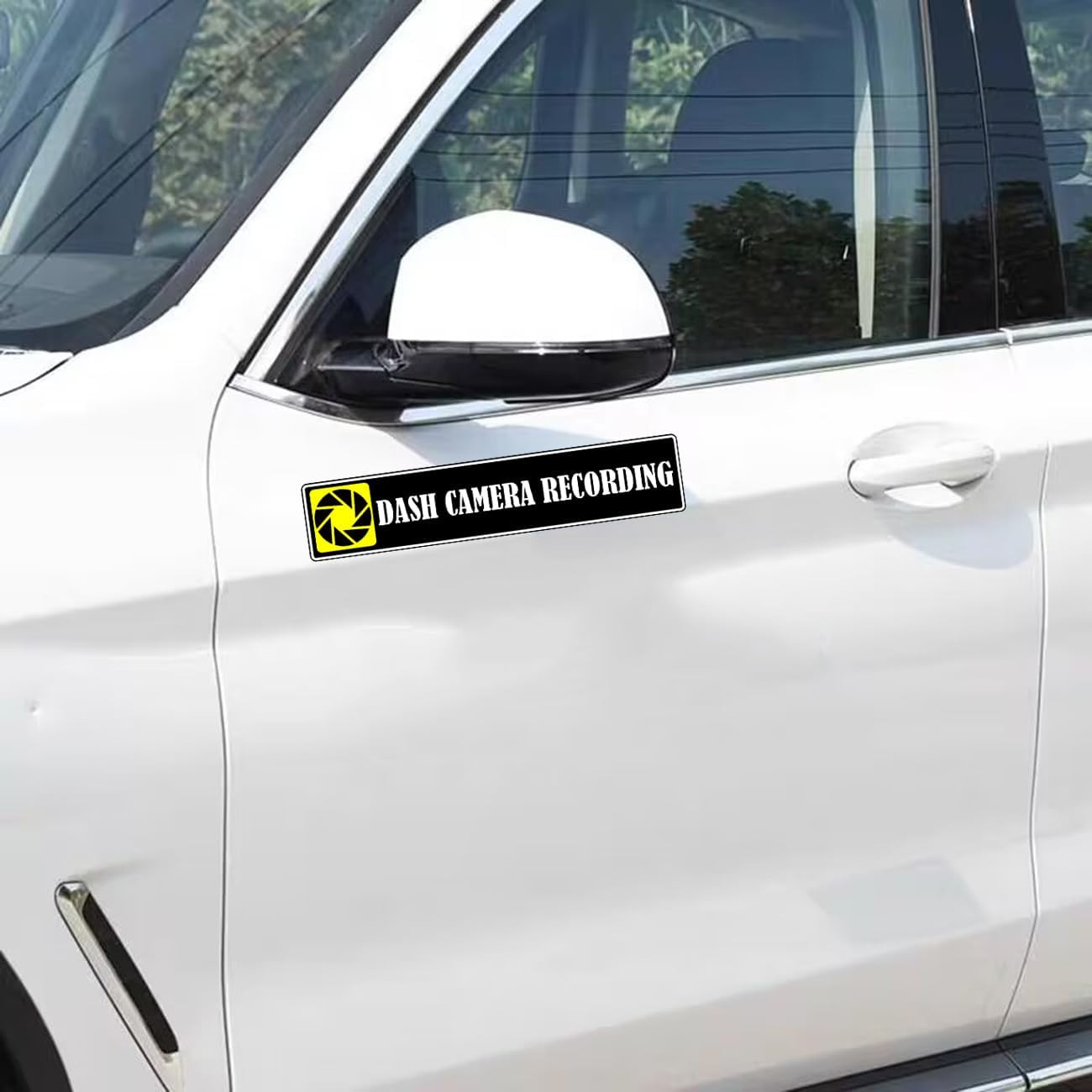 Dash Camera Recording in Car Sticker 5×1 Inches in Car Camera Recording Sign Lab