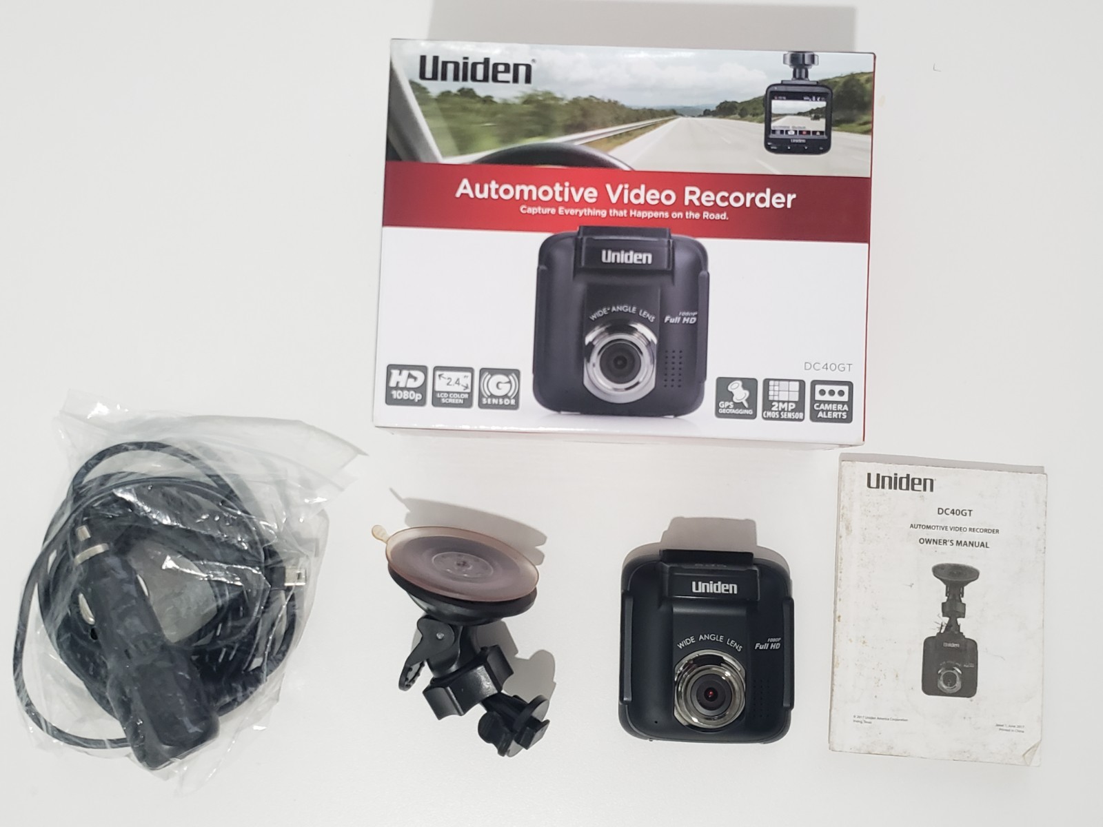 Uniden DC40GT Dash Cam GPS Geo-Tagging Red Light Full 1080p HD Recording