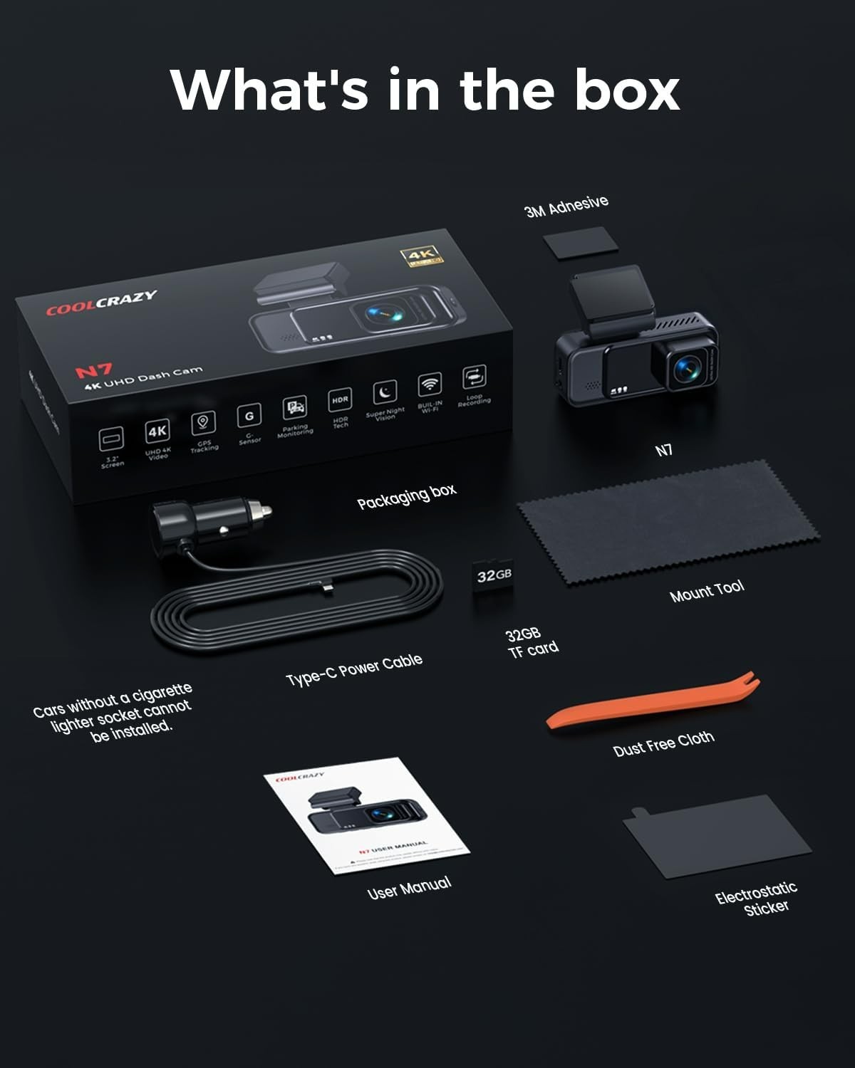 Camara De Seguridad Para Carro Auto lenses Delantero/Trasero/Interior Dash Cam