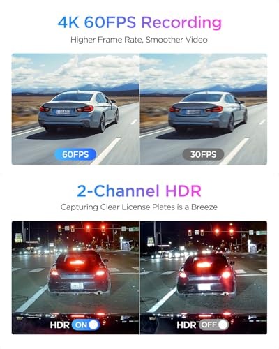 VIOFO A329S 4K 60FPS Front Rear Dash Cam STARVIS 2 WiFi 6