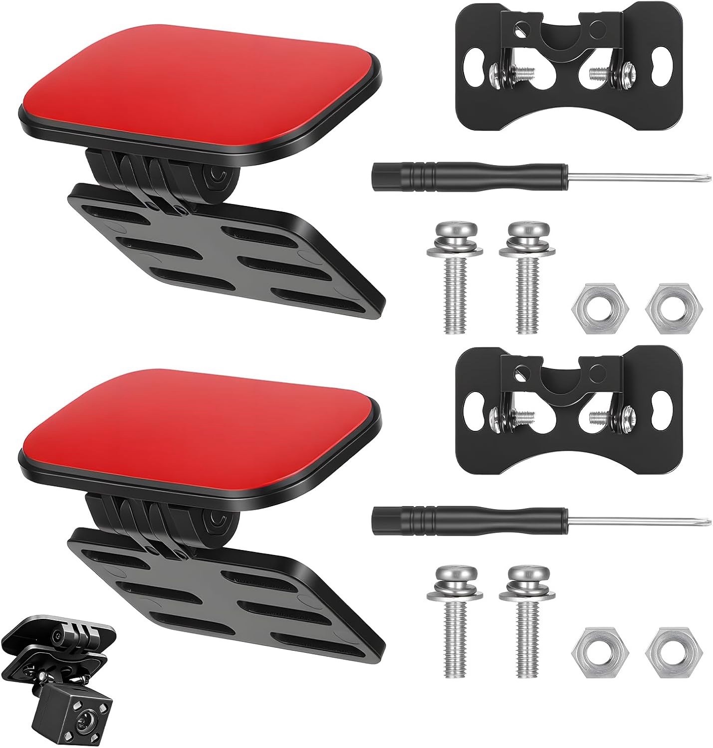 2pcs Dash Cam Car Rear Camera Bracket Rear Camera Holder Set Universal 180^