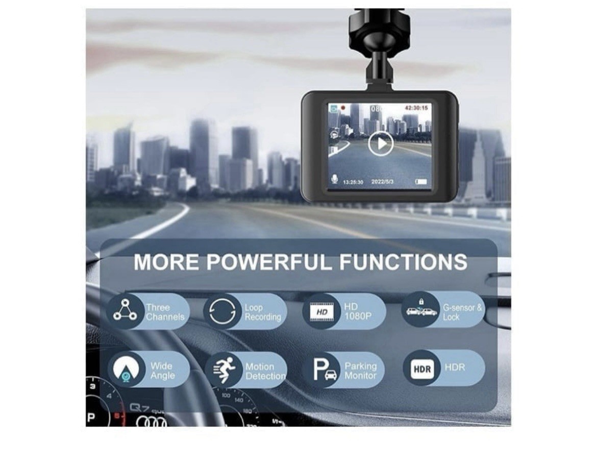 Dash Camera FHD 1080P with 32GB Card, (U)