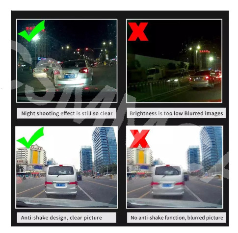 Car Dash Cam DVR Video Recorder Cycle Recording Motion Detection Cam G-Sensor