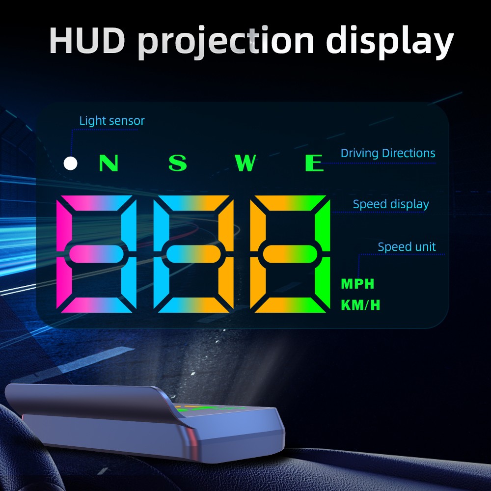 Universal Car HUD Head Up Display With GPS Speedometer For All Vehicles