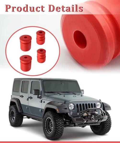 4 Pcs Front and Rear Bump Stop Set Fits For Jeep Wrangler JK JKU Sport Rubicon