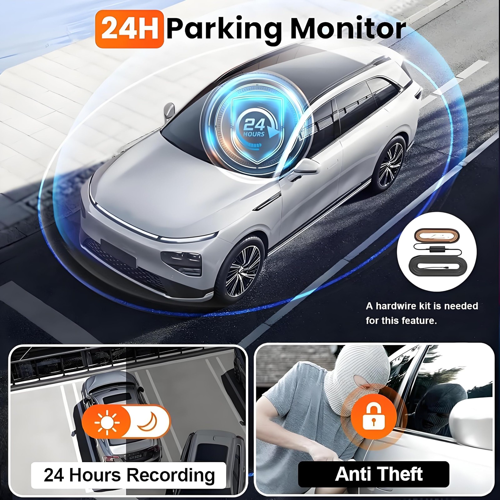 3 Channel 4K WiFi Dash Cam, 4K+1080P+1080P Front Inside and Rear, Triple Dash…