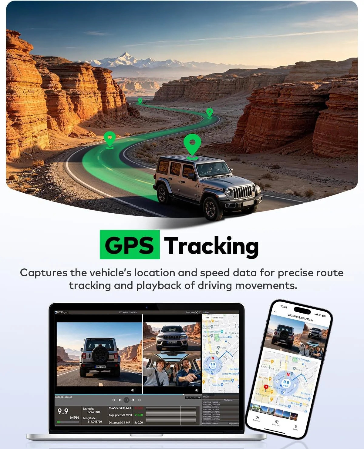 4K+4K+1080P 3 Channel Dash Cam, Free 128GB Card, AProX HD Night Vision | Dash Ca