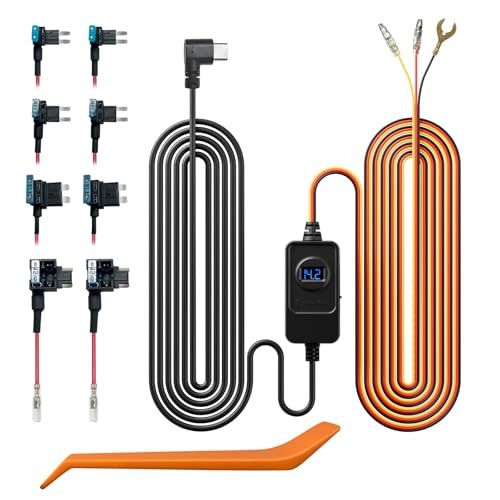 F7N Dash Cam Hardwire Kit USB C Port, Dashboard Camera Car Charger Cable Kit