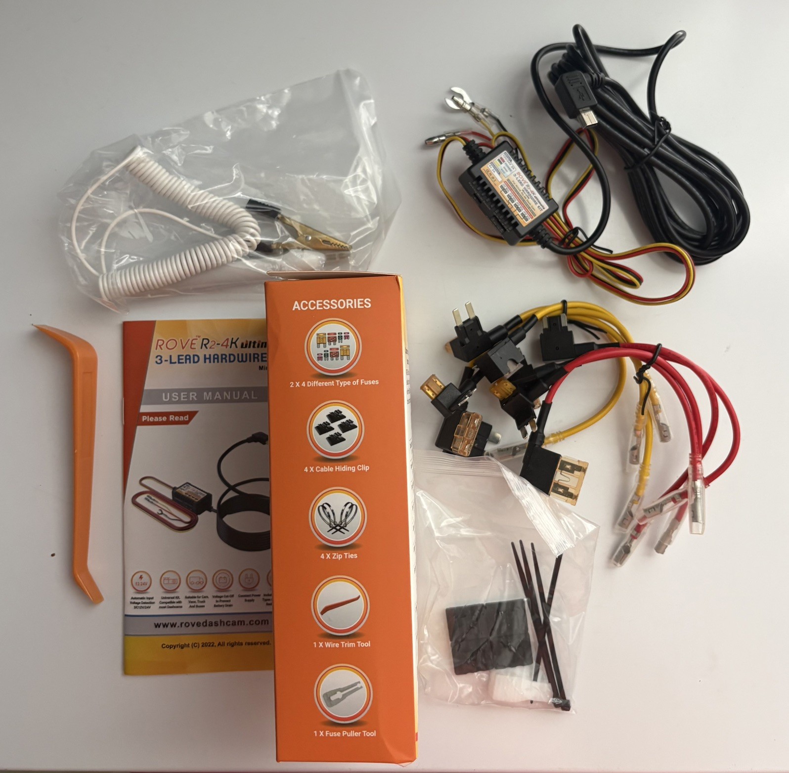 Dash Cam Hardwire Kit, Mini USB, for ROVE R2-4K Car Dash Camera NEVER USED 2022