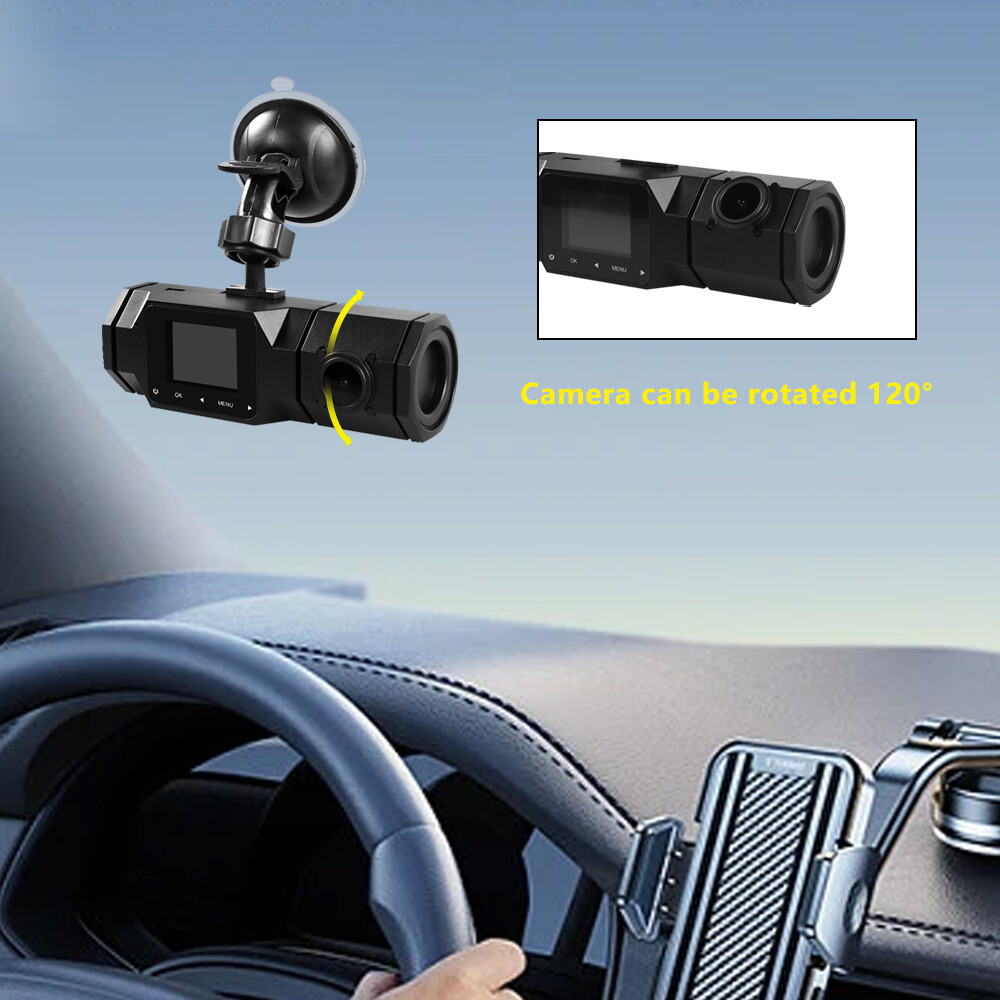Dual Lens Dash Cam 1080P Car Camera Front Inside Recorder Night Vision G-sensor