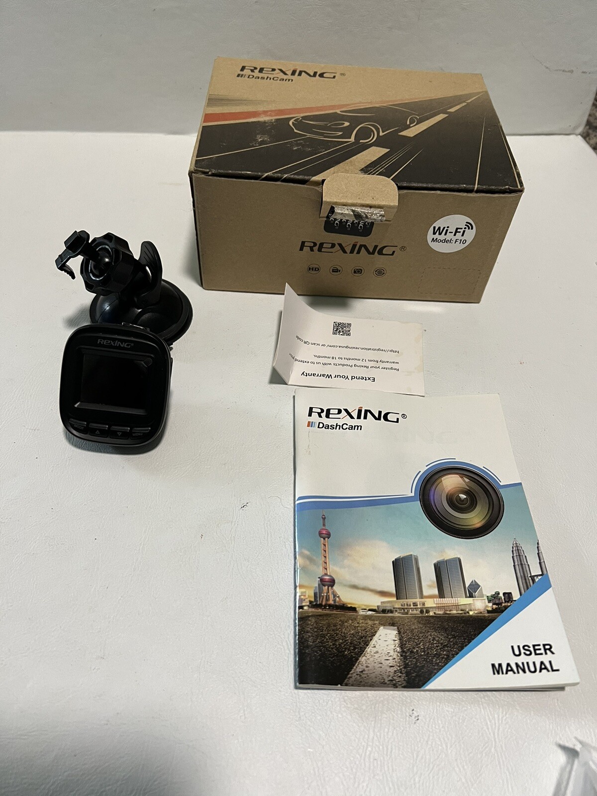 Rexing F10 Dash cam WiFi No Plug Camera And Mount Only