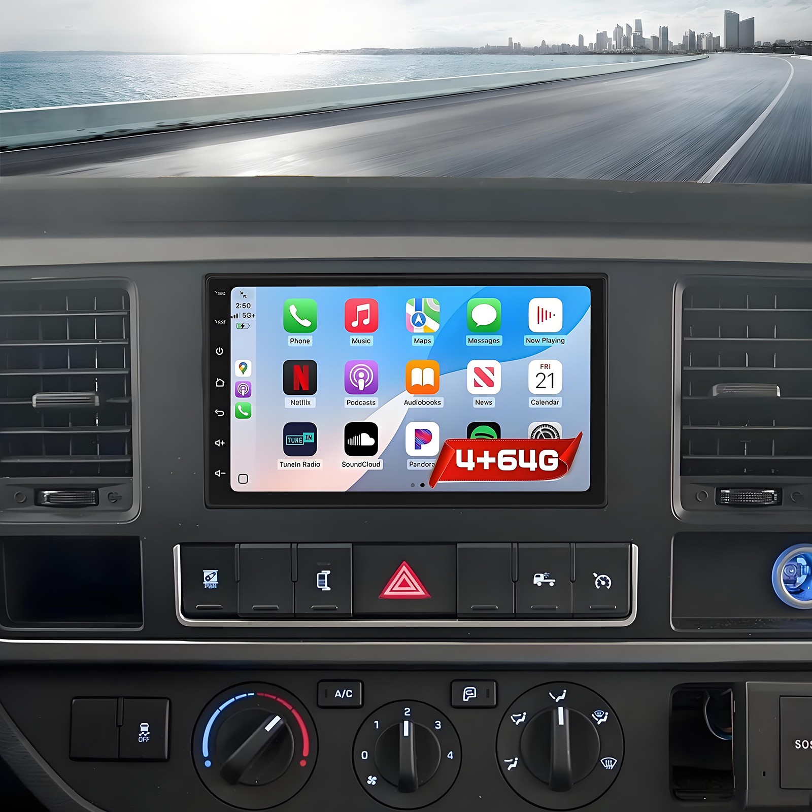 4+64G Car Stereo Radio For 2009-2020 Isuzu NNR/NPR/NPS/NQR Truck Apple CarPlay