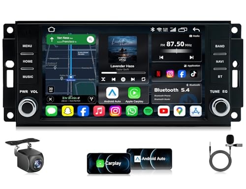 [4G+64G] 5G WiFi Car Radio Stereo for Dodge Challenger 2008 4G RAM 64G ROM