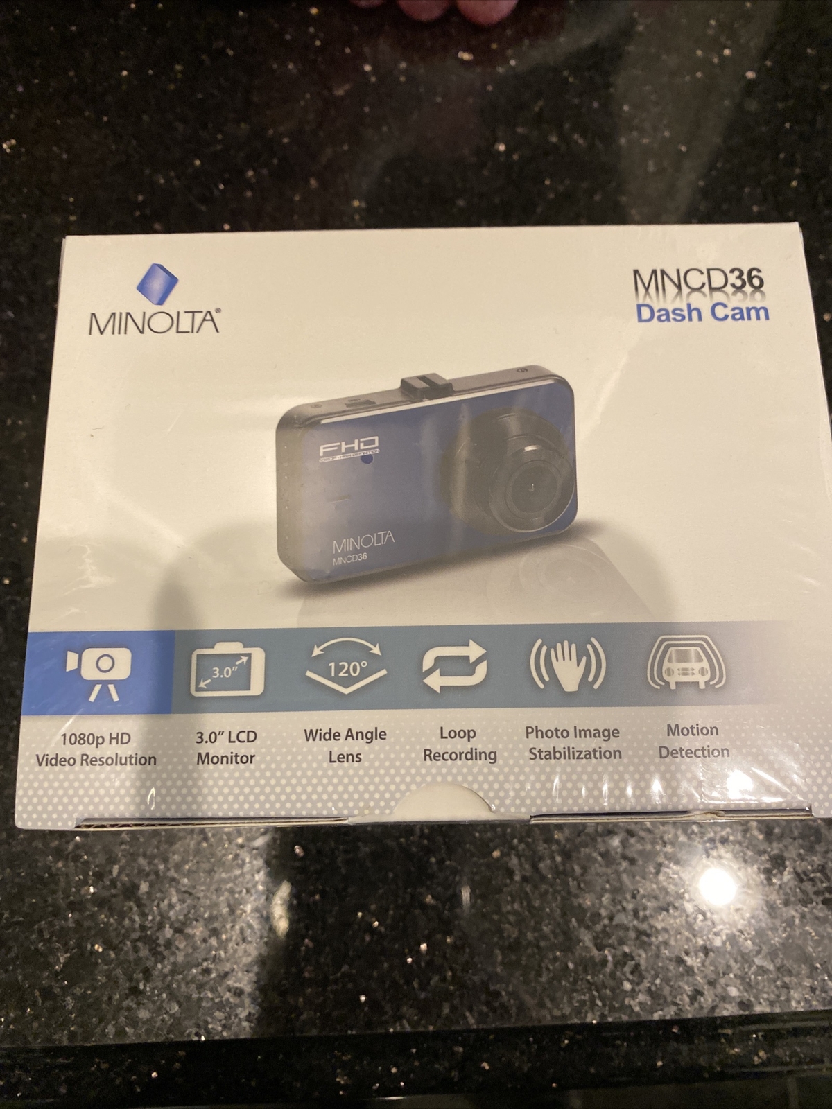 🌼Minolta 1080p HD Dash Cam w/ 3″ LCD Screen 16GB Memory Card, Black #MNCD36-BK