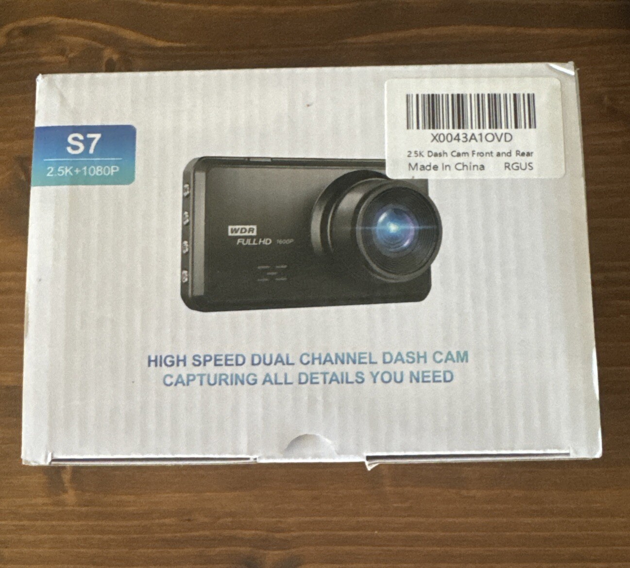 S7 2.5k Dash Cam Front and Rear