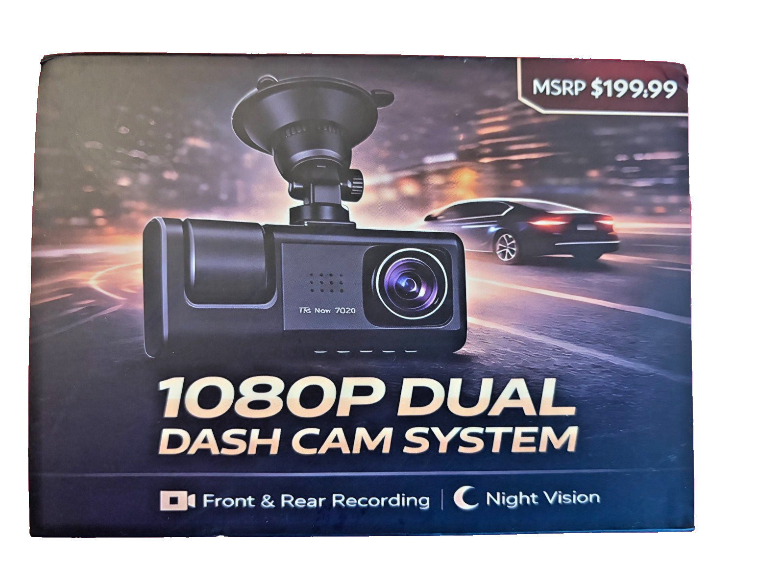 1080P Dual Dash Cam Front + Interior Camera DVR / Night Vision