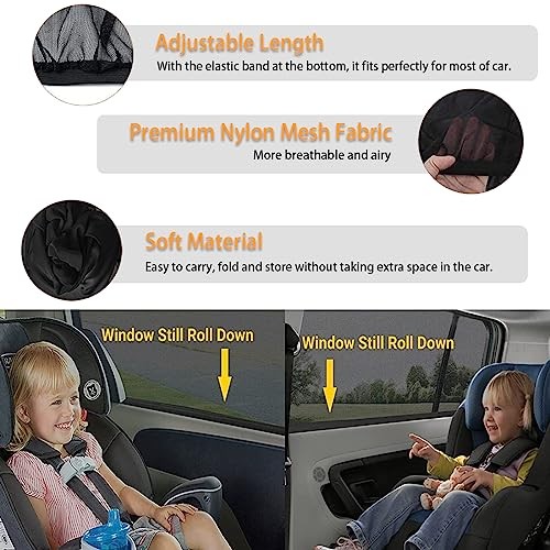 Ziciner Car Window Shade, 4 Pcs Auto Side Front Rear Window Car Front&Back 4Pcs