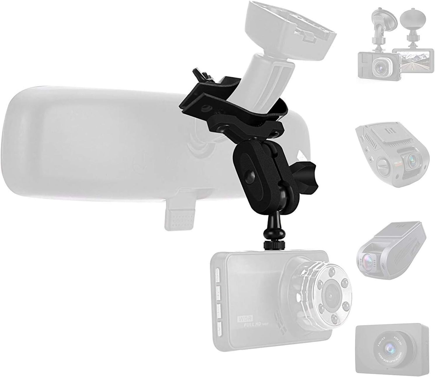 Dash Cam Mirror Mount , with 16 Different Joints, Compatible with APEMAN