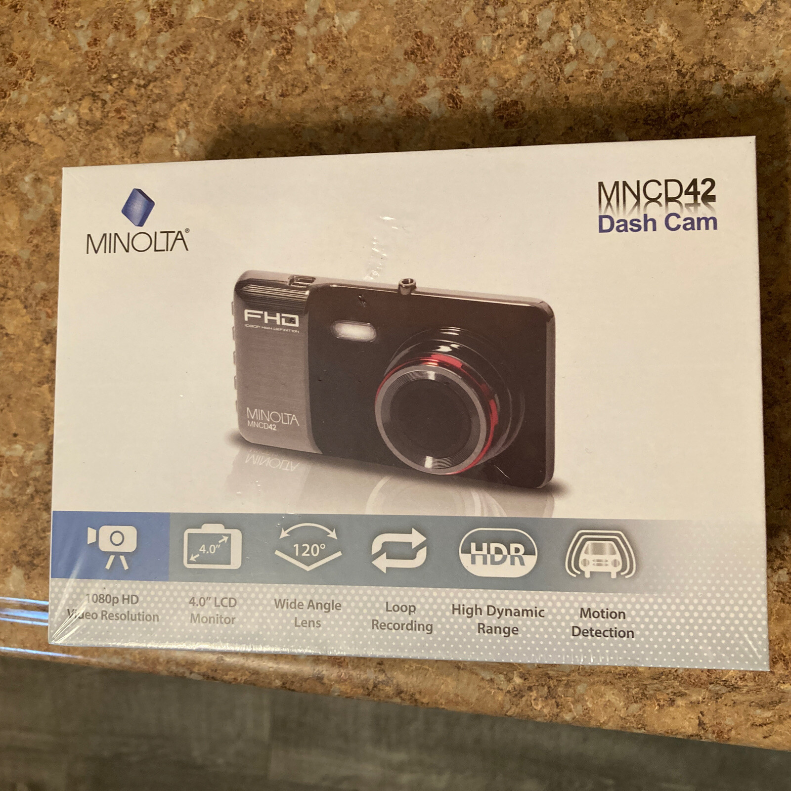 Minolta MNCD42 Full HD 4″ LCD Screen Dash Camera MNCD42 Gray