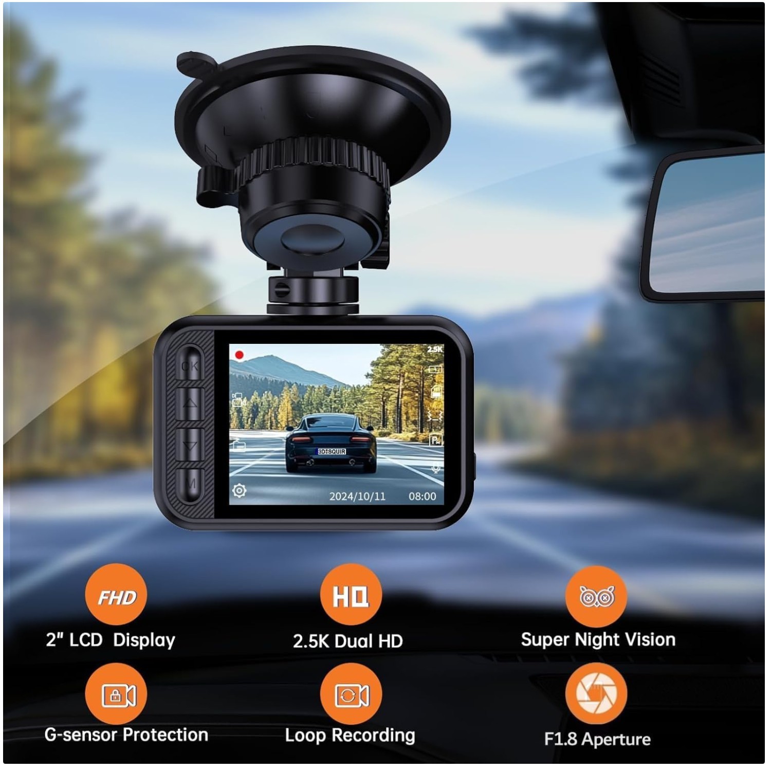 High Definition Dash Camera | WDR Night Vision | Loop Record
