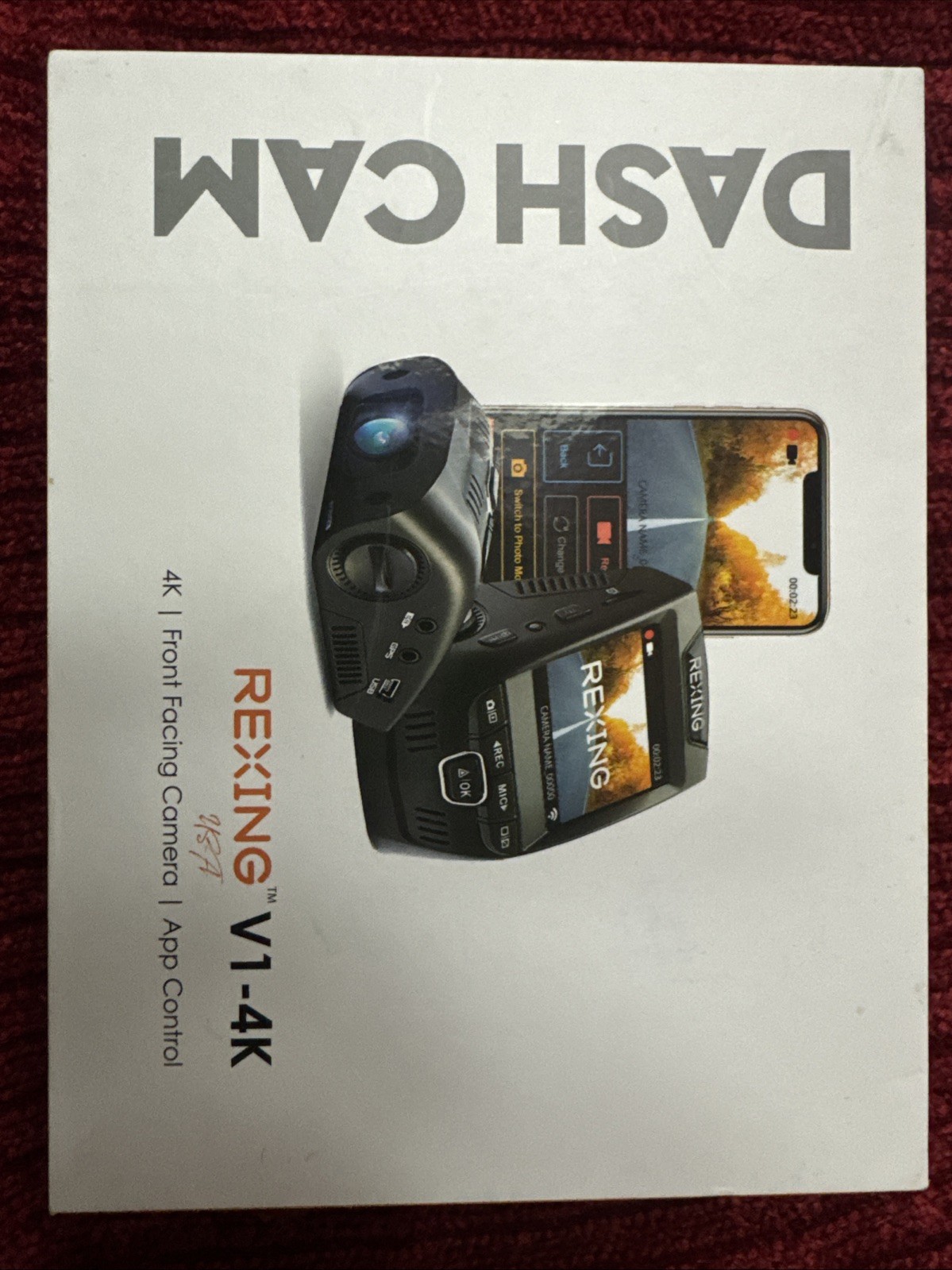Rexing V1-4K Black 4K Front Facing App Control Car Dash Camera